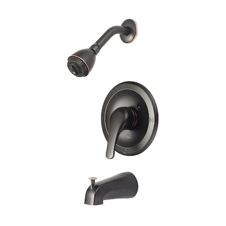Olympia Faucets Single Handle Tub/Shower Trim Set, Wallmount, Moroccan Bronze, Handle Style: Lever T-2300-MZ